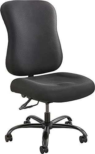 Safco 3590Bl Optimus High Back Big & Tall Chair 400-Lb. Capacity Black Fabric