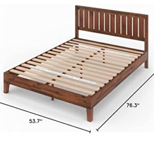 ZINUS Vivek Deluxe Wood Platform Bed Frame with Headboard / Wood Slat Support / No Box Spring Needed / Easy Assembly, Full