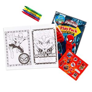 Set Of 15 Spiderman Play Packs Fun Party Favors Coloring Book Crayons Stickers Plus Loot Bags