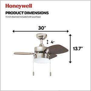 Honeywell Ceiling Fans Ocean Breeze, 30 inches, Contemporary LED Light Kit