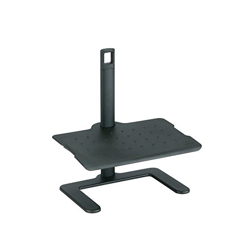 Safco Products 2129BL Adjustable Footrest, Black, 20"W x 14.25"D x 21.5"H