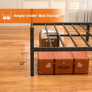 Aolthin Metal Platform Bed Frame, 12 "Metal Bed Frame Base Storage, no Box Springs Required, Easy to Assemble, Full