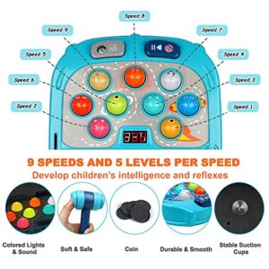 Whack A Mole Game, Toys for 3+ Year Old Boys/Girls, Whack A Mole Game for Toddlers, Pounding Toy for 3 4 5 6 7 8+ Kids, Interactive Educational Toys with Sound and Light, PK Mode with 2 Hammers