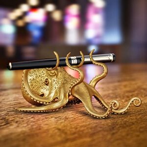 LTXDJ Cell Phone Stand 3 PC Octopus Mobile Phone Holder - Phone Dock Signature Pen Holder Aluminum Alloy Creative Octopus Lazy Mobile Phone Brush Play Phone Stand for Desk Decor Ornaments