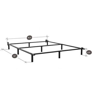 Mofesun Metal Bed Frame Queen - Black Metal Platform Bed 9-Leg Base, Tool Free Easy Assembly for Box Spring and Mattress (Queen)