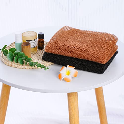 2 Pcs African Exfoliating Net, Fengek 31.5 Inch African Long Body Net Sponges Skin Back Scrubber for Daily Shower Bathing Exfoliating (Multicolor 4)