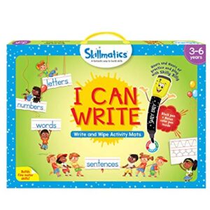 Skillmatics Educational Game - I Can Write, Reusable Activity Mats with 2 Dry Erase Markers, Gifts for Ages 3 to 6