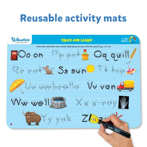 Skillmatics Educational Game - I Can Write, Reusable Activity Mats with 2 Dry Erase Markers, Gifts for Ages 3 to 6