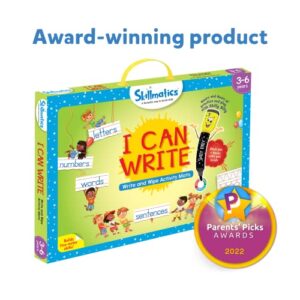 Skillmatics Educational Game - I Can Write, Reusable Activity Mats with 2 Dry Erase Markers, Gifts for Ages 3 to 6