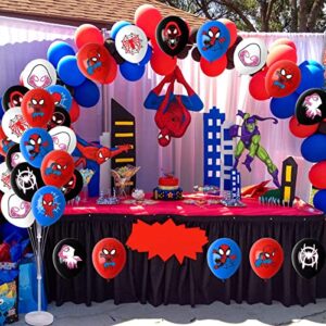 STHBLU 50 PACKS Superhero Party Balloons Birthday Latex Balloons,Superhero party Decoration For Kids Boys