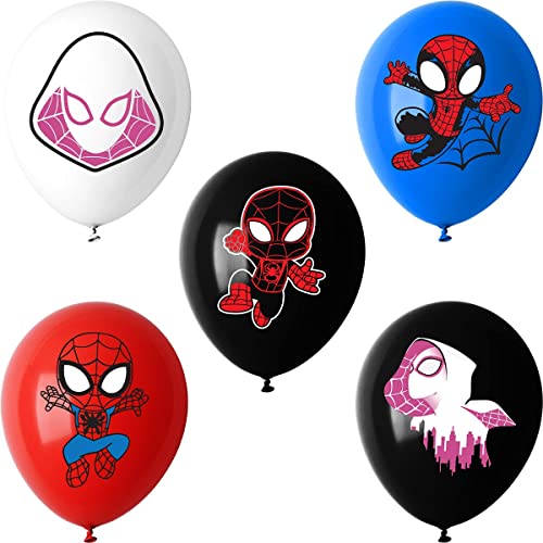 STHBLU 50 PACKS Superhero Party Balloons Birthday Latex Balloons,Superhero party Decoration For Kids Boys