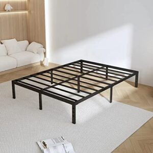 Hafenpo 18 Inch Queen Bed Frame - Durable Platform Bed Frame Non-Slip Metal Bed Frame No Box Spring Needed Heavy Duty Full Size Bed Frame Easy Assembly Strong Bearing Capacity
