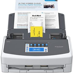 fujitsu scansnap ix1600 deluxe versatile cloud enabled document scanner with adobe acrobat pro dc for mac or pc, white