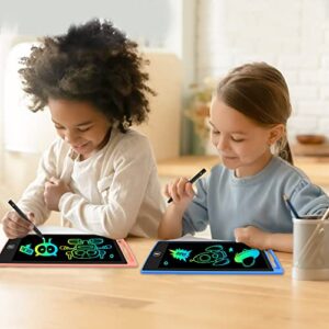 2 Pack LCD Writing Tablet, 8.5 Inch Toddler Colorful Doodle Board, Erasable Reusable Electronic Drawing Tablet Scribbler Pads, Educational Kids Toys Gift for Age 2 3 4 5 6 7 8 Years Old Boys Girls