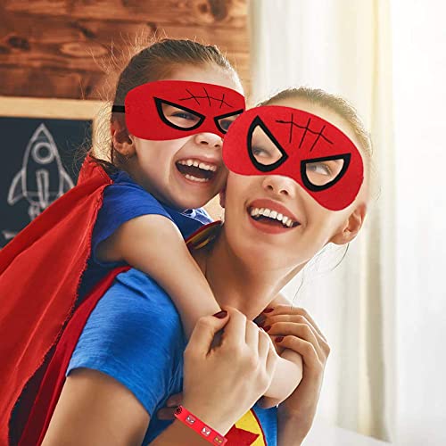 Spiderman Birthday Party Supplies,106Pcs Party Favors,Include 12 Button Pins,12Pcs Key Chain,12Pcs Hand Bracelet,14 Spider Masks,56 Stickers,Best For Spiderman Themed Party