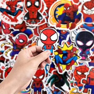 Spiderman Birthday Party Supplies,106Pcs Party Favors,Include 12 Button Pins,12Pcs Key Chain,12Pcs Hand Bracelet,14 Spider Masks,56 Stickers,Best For Spiderman Themed Party