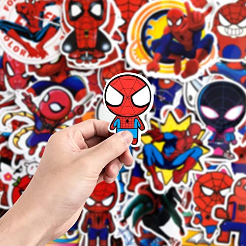 Spiderman Birthday Party Supplies,106Pcs Party Favors,Include 12 Button Pins,12Pcs Key Chain,12Pcs Hand Bracelet,14 Spider Masks,56 Stickers,Best For Spiderman Themed Party