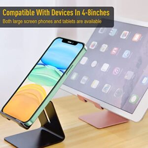 Cell Phone Stand,Desk Phone holder for Office, Home, Bed, School. Cute Desktop Facetime Phone Holder,Metal Phone Dock Cradle Compatible with Switch iPhone 14 13 12 11 iPad Mini, Tablet (Pink)