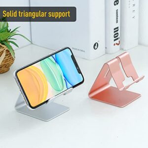 Cell Phone Stand,Desk Phone holder for Office, Home, Bed, School. Cute Desktop Facetime Phone Holder,Metal Phone Dock Cradle Compatible with Switch iPhone 14 13 12 11 iPad Mini, Tablet (Pink)