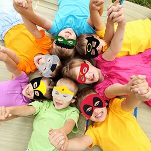 Superhero Masks Party Favors for Kid, 35 Pieces Superhero Cosplay Masks for Birthday Party, Superhero Party Masks Children Masquerade Cosplay Eye Masks