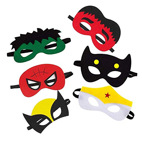Superhero Masks Party Favors for Kid, 35 Pieces Superhero Cosplay Masks for Birthday Party, Superhero Party Masks Children Masquerade Cosplay Eye Masks