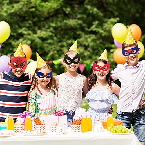 Superhero Masks Party Favors for Kid, 35 Pieces Superhero Cosplay Masks for Birthday Party, Superhero Party Masks Children Masquerade Cosplay Eye Masks