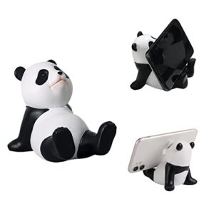 stellar panda kawaii phone stand for desk,adjustable compatible with smartphones and tablets,cute panda smartphone stand,kawaii room decor aesthetic (white)