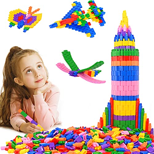 FUBAODA Kids 600pcs Set Building Blocks Construction Toy - Learning Playset STEM Toy Set Educational Kit Child Branin Development Preschool Kindergarten Toy