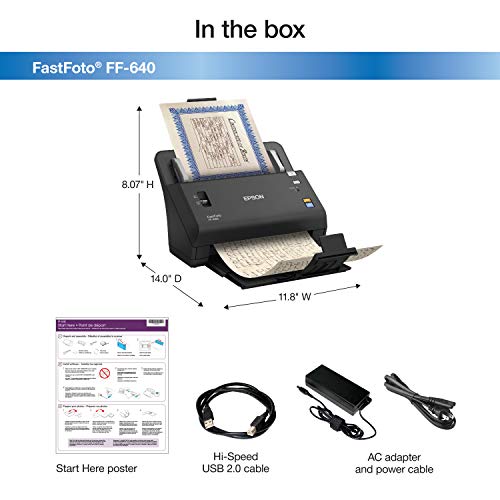 Epson FastFoto FF-640 High-Speed Photo Scanning System with Auto Photo Feeder