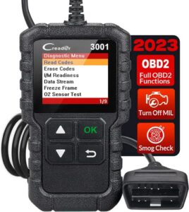 launch creader 3001 obd2 scanner, engine fault code reader mode 6 can diagnostic scan tool for all obdii protocol cars since 1996, lifetime free update