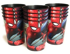 amscan spiderman webbed wonder favor cup 16oz [contains 12 manufacturer retail unit(s) per sku# 421860
