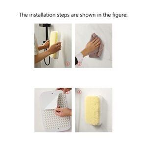 Back Scrubber for Shower,Wall Mounted,Back Shower Brush,Large Exfoliating Brush for Shower, for Men and Women