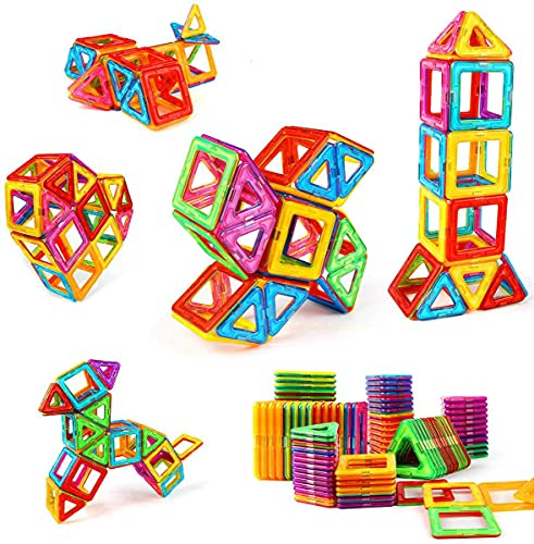 Magnetic Building Blocks Educational Toys Tiles Set for Boys & Girls Magnet Stacking Block Sets for Kid's Basic Skills Learning & Development Toys-Excellent Children's Gifts（YZ-069）