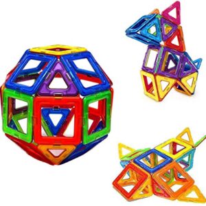 Magnetic Building Blocks Educational Toys Tiles Set for Boys & Girls Magnet Stacking Block Sets for Kid's Basic Skills Learning & Development Toys-Excellent Children's Gifts（YZ-069）