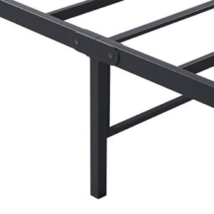 Olee Sleep 14 Inch Tall T-2000 Steel Slat, Non-Slip Center Support, No Box Spring Needed, Easy Assembly, Twin XL Size Bed Frame, Black