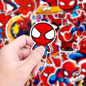 Spider Birthday Party Supplies,110Pcs Party Favors,Include 10 Button Pins,10 Finger Lights,10 Keychain,10 Spider Masks,50 Stickers and 10 Gift Boxes for Kids,Best For Fill Up the Goodie Bags for Spider Themed Party