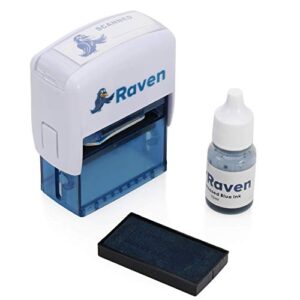 Raven Compact Document Scanner Bundle with Carrying Case, Cleaning Wipes and Rubber Stamp