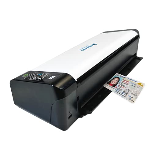 Raven Compact Document Scanner Bundle with Carrying Case, Cleaning Wipes and Rubber Stamp