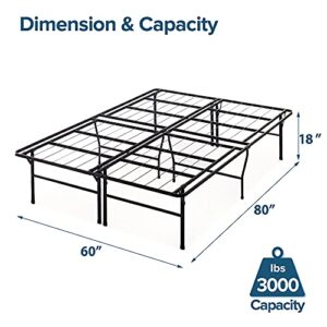 ZINUS SmartBase Heavy Duty Mattress Foundation / 18 Inch Metal Platform Bed Frame / No Box Spring Needed / Sturdy Steel Frame / Underbed Storage, Queen