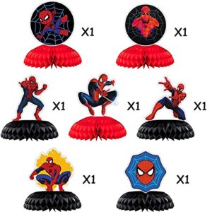 7Pcs Spider Centerpiece Party Table Decoration Boys Topper For Birthday Favor