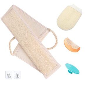 Spclsim Loofah Bath Sponge Shower Loofah Sponge Body Scrubber Exfoliator for Women and Men Exfoliating Luffa Bath Sponge for Body & Back, Back Scrubber for Shower