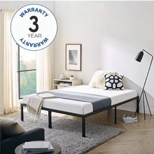 Classic Brands Brutis Black Heavy-Duty Metal Platform Bed Frame, Twin