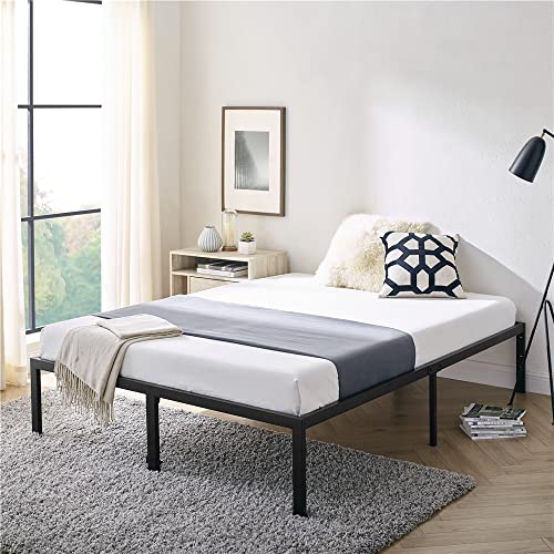 Classic Brands Brutis Black Heavy-Duty Metal Platform Bed Frame, Twin