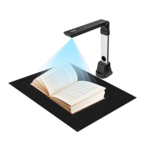 NetumScan Upgraded Book & Document Scanner for Teachers, Multi-Language OCR and English Article Recognition by AI Technology, Real-time Projection, Video Recording, Foldable & Portable, Only Windows