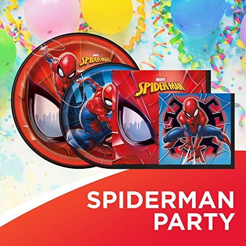 Spiderman Dinnerware Bundle Officially Licensed by Unique | Napkins & Plates | Great for Birthdays & Superhero Parties