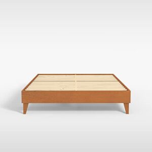 Wooden California King Platform Bed Frame (Almond) - No Box Spring Needed | Easy Assembly & Heavy Duty | Ideal California King Platform Bed Frame, California King Bed Frame, Wood Platform Bed Frames
