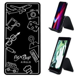 airplane travel essentials for flying flex flap cell phone holder & flexible tablet stand for desk, bed, treadmill, home & in-flight airplane travel accessories - travel must haves cool gadgets (pro)
