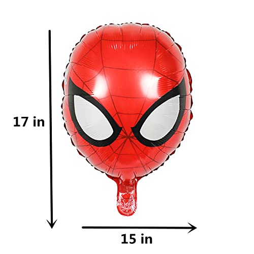 5PCS Spider Hero Foil Balloons for Kids Boys Birthday Baby Shower Superhero Theme Party Decorations