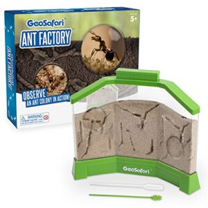 educational insights geosafari ant factory with sand, watch live ants, stem learning toy, ages 5+