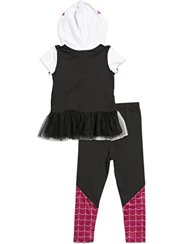 Marvel Spider-Man Spider-Gwen Ghost Spider Little Girls Cosplay T-Shirt and Leggings 7-8